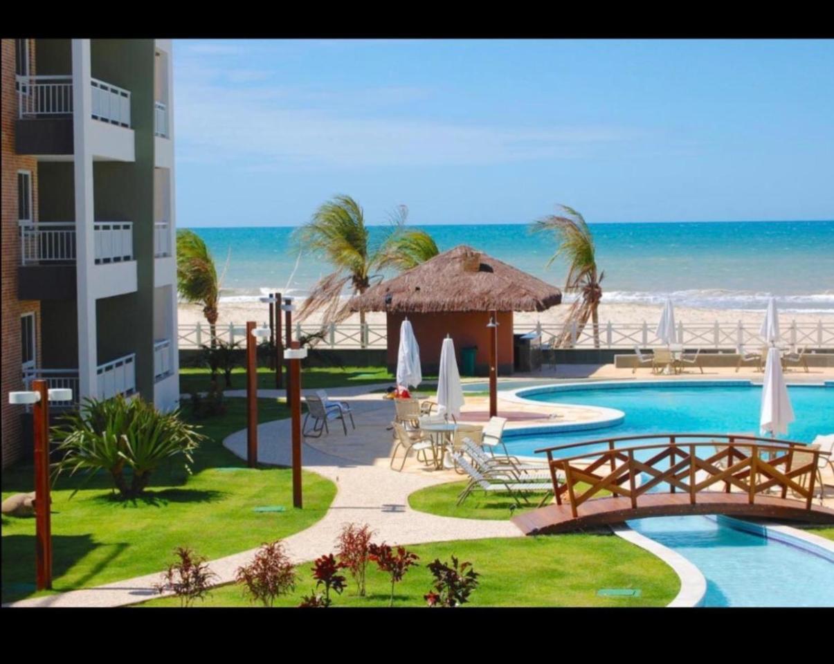 Apartamento Vista Total Do Mar Uma Cobertura A 400M Do Beach Park No Porto Das Dunas Aquiraz Condominio Terramaris Piscina Ampla Parque Infantil Sauna Estacionamento Privado ภายนอก รูปภาพ