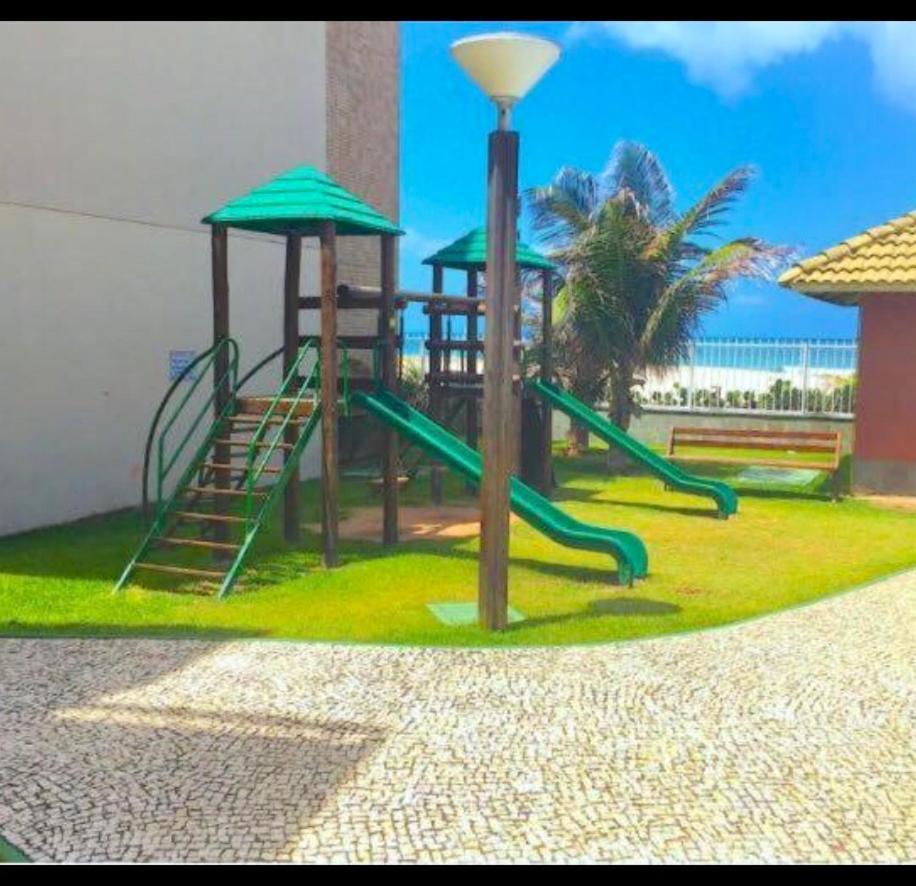 Apartamento Vista Total Do Mar Uma Cobertura A 400M Do Beach Park No Porto Das Dunas Aquiraz Condominio Terramaris Piscina Ampla Parque Infantil Sauna Estacionamento Privado ภายนอก รูปภาพ
