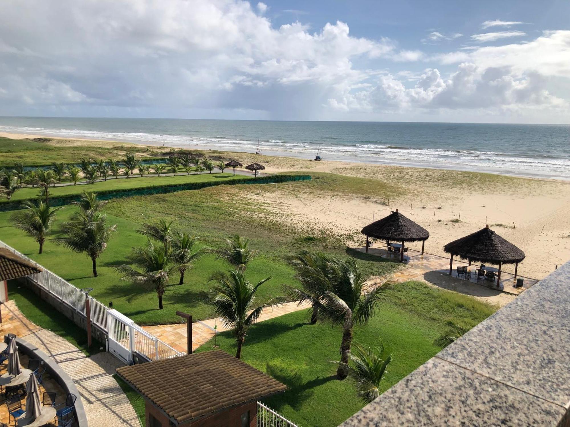 Apartamento Vista Total Do Mar Uma Cobertura A 400M Do Beach Park No Porto Das Dunas Aquiraz Condominio Terramaris Piscina Ampla Parque Infantil Sauna Estacionamento Privado ภายนอก รูปภาพ
