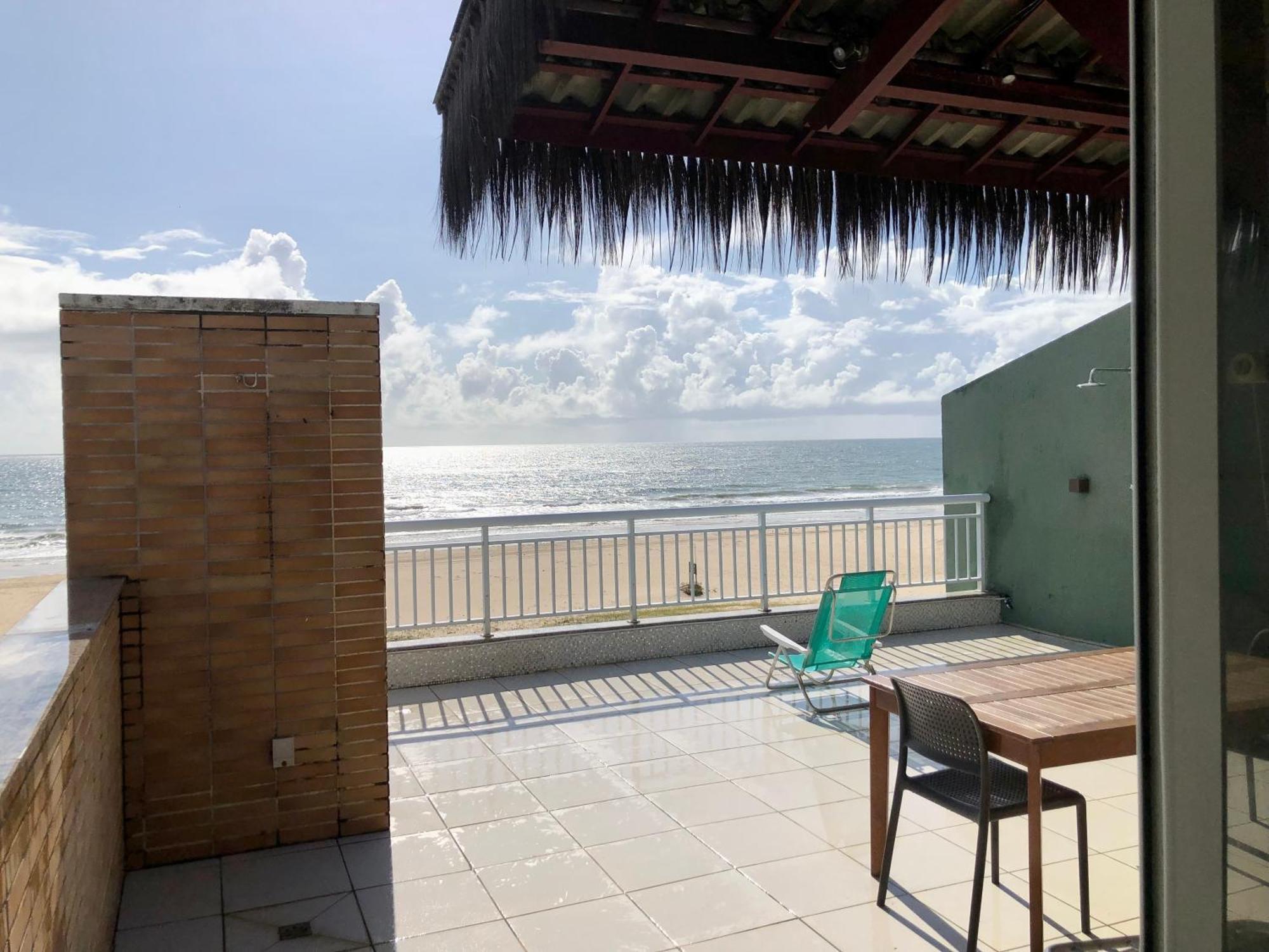 Apartamento Vista Total Do Mar Uma Cobertura A 400M Do Beach Park No Porto Das Dunas Aquiraz Condominio Terramaris Piscina Ampla Parque Infantil Sauna Estacionamento Privado ภายนอก รูปภาพ