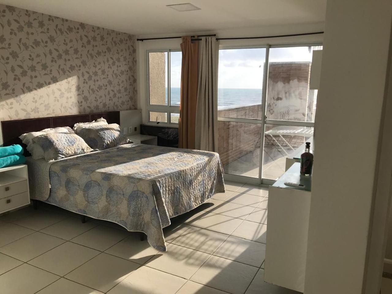 Apartamento Vista Total Do Mar Uma Cobertura A 400M Do Beach Park No Porto Das Dunas Aquiraz Condominio Terramaris Piscina Ampla Parque Infantil Sauna Estacionamento Privado ภายนอก รูปภาพ